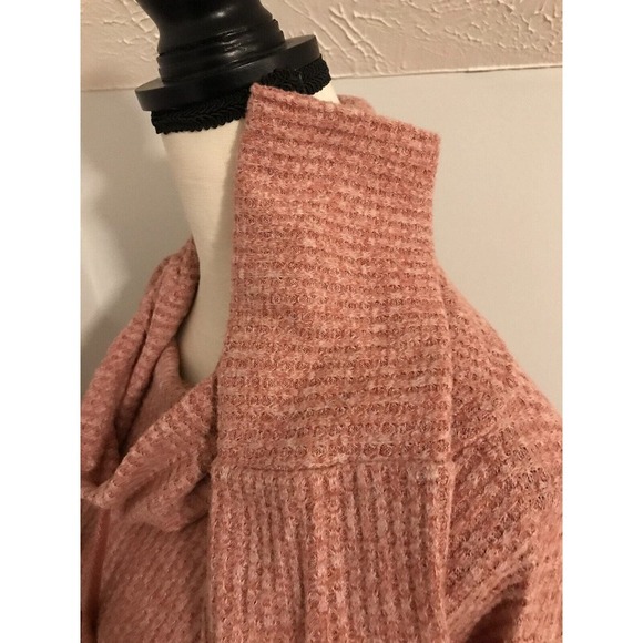 Anthropologie Saturday Sunday Whistler Pink Cowl Neck Pullover - Size Medium - Picture 3 of 10